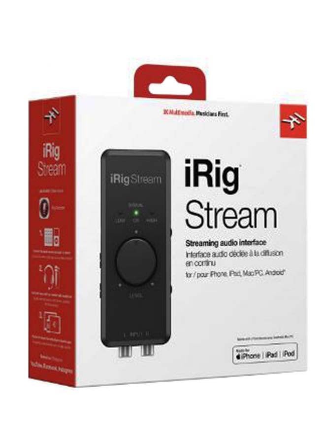 IK Multimedia - Irig Stream - Streaming Audio Interface For Iphone, Ipad And Mac/Pc Black - Image 1