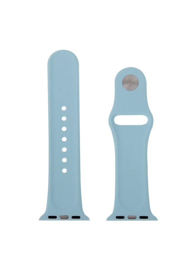 High-Performance Rubber Sport Watch Band With Pin-And-Tuck Closure For Apple Watch Sport 38Mm Baby Blue - Image 2