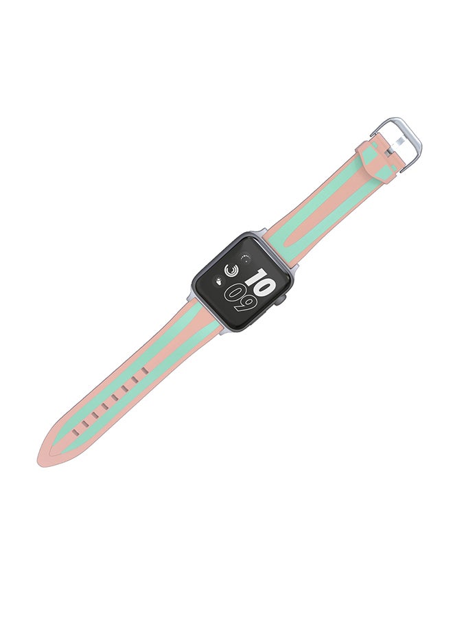 Rubber Digital Watch Band For Apple Watch Series 3/2/1 38mm Multicolour - Image 3