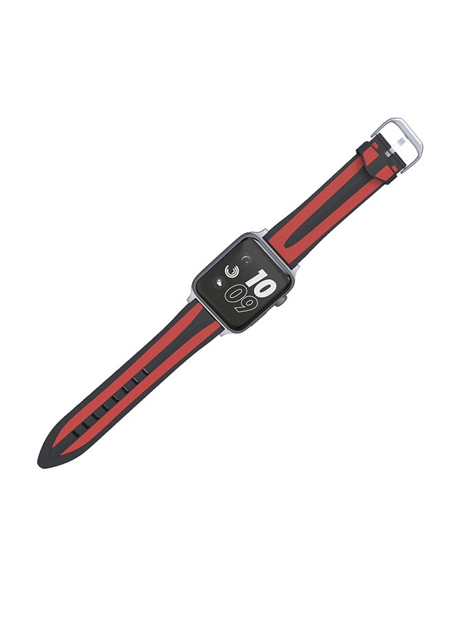 Replacement Band For Apple Watch Series 3 / 2 / 1 38mm Black/Red - Image 3