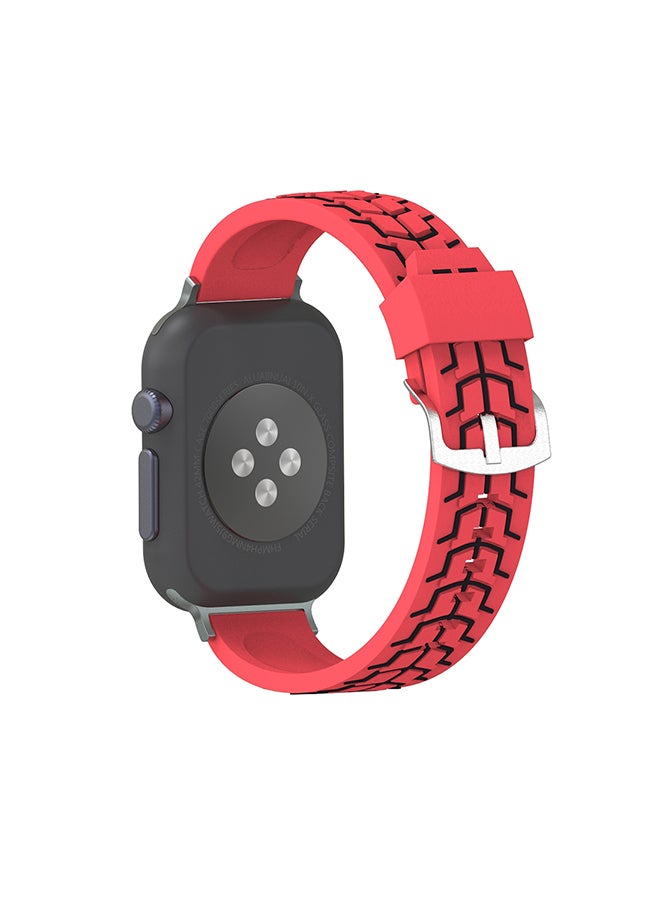 Fashion Fishbone Pattern Silicone Watch Strap For Apple Watch Series 3/2/1 42mm Multicolour - Image 2