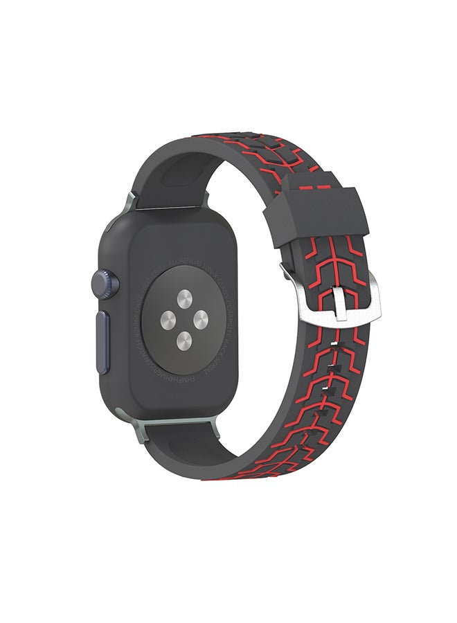 Fashion Fishbone Pattern Silicone Watch Strap For Apple Watch Series 3/2/1 42mm Multicolour - Image 2