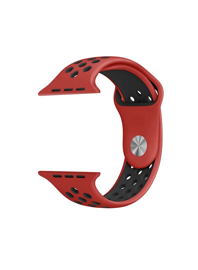 Replacement Band For Apple Watch Series 1/2 /3 42mm Red/Black - Image 2