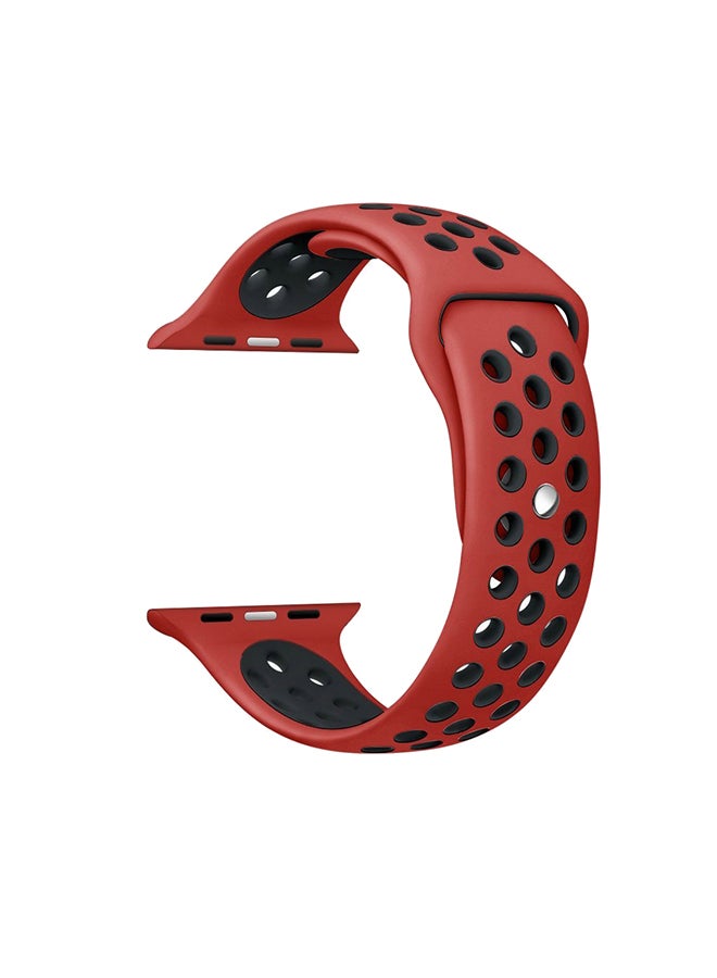 Replacement Band For Apple Watch Series 1/2 /3 42mm Red/Black - Image 4