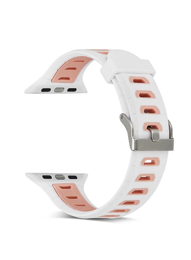 T Shape Two Color Silicone Watch Band For Apple Watch Series 3/2/1 42mm Multicolour - Image 2