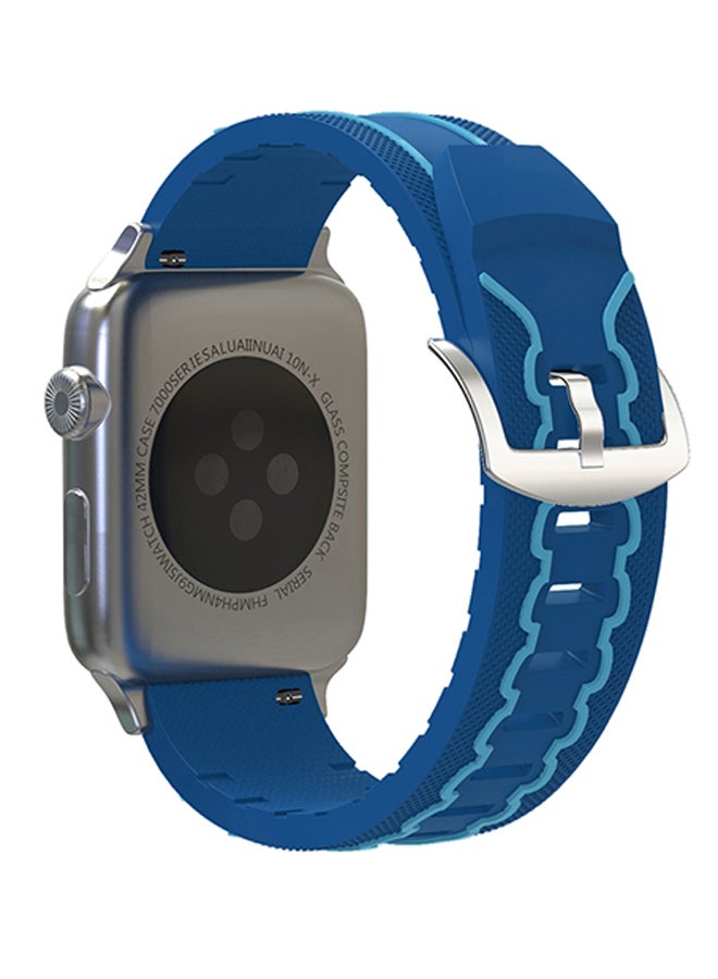 Fashion Electrocardiogram Pattern Silicone Watch Strap For Apple Watch Series 3/2/1 38mm Multicolour - Image 2