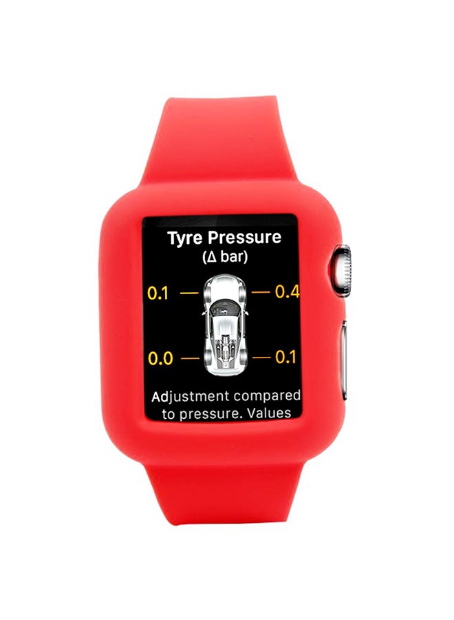 Silicone Replacement Watch Band For Apple Watch 38Mm Red - Image 4