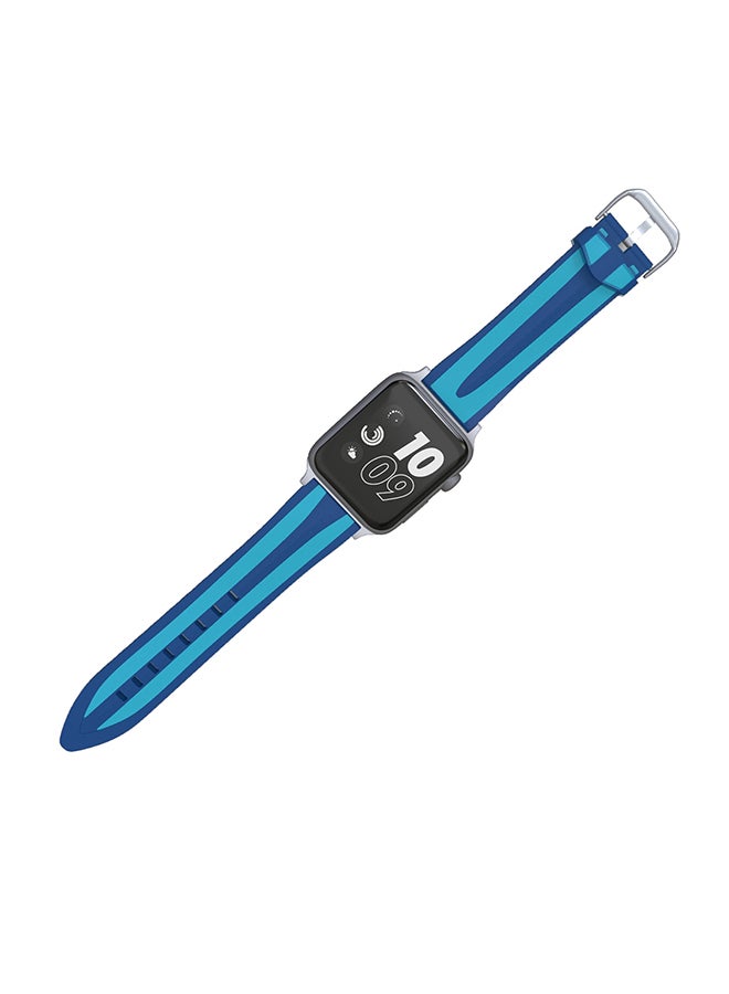 Double Stripes Pattern Silicone Watch Strap For Apple Watch Series 3/2/1 38mm Multicolour - Image 3