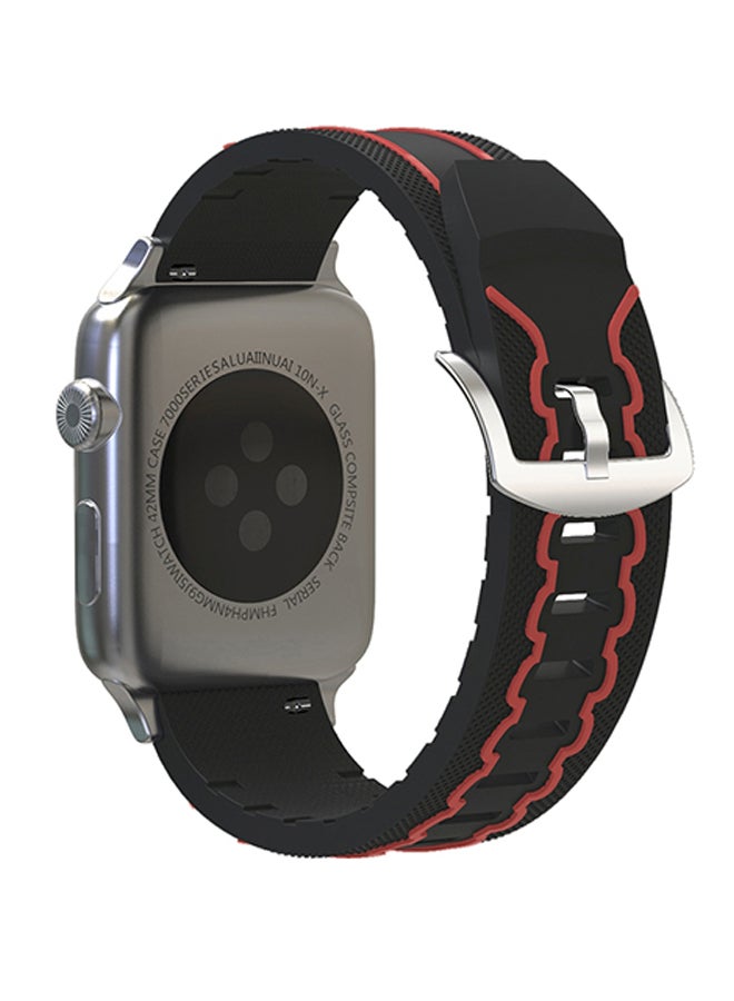 Fashion Electrocardiogram Pattern Silicone Watch Strap For Apple Watch Series 3/2/1 38mm Multicolour - Image 2