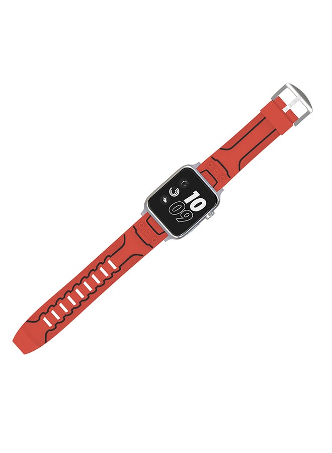 Electrocardiogram Pattern Silicone Strap For Apple Watch Series 3/2/1 42mm Red - Image 3