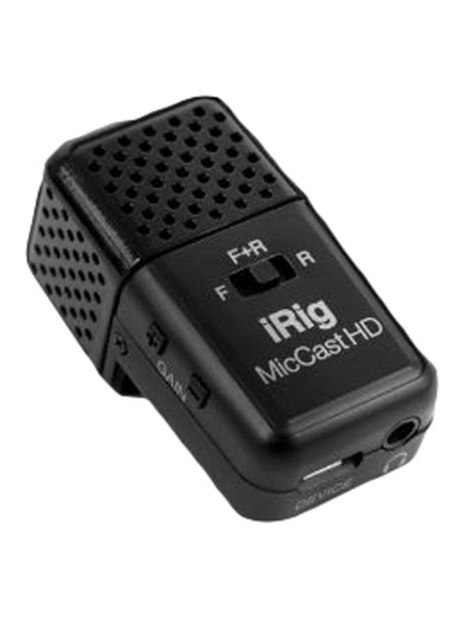 آي كي مالتيميديا ميكروفون iRig ميك كاست HD الرقمي ثنائي الجهة IP-IRIG-CASTHD-IN أسود - Image 2