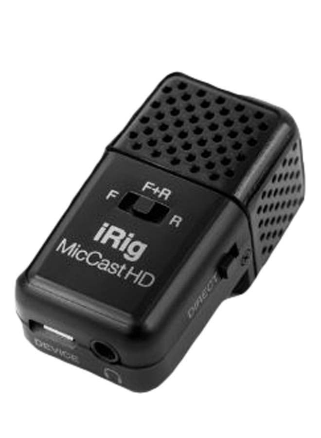 آي كي مالتيميديا ميكروفون iRig ميك كاست HD الرقمي ثنائي الجهة IP-IRIG-CASTHD-IN أسود - Image 1