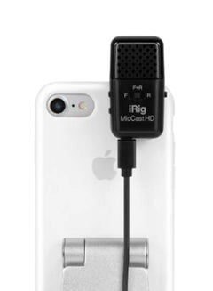 آي كي مالتيميديا ميكروفون iRig ميك كاست HD الرقمي ثنائي الجهة IP-IRIG-CASTHD-IN أسود  - Image 3