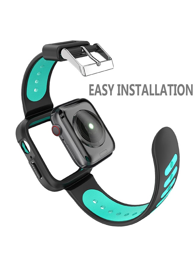 Sports Watch Band For Apple Watch Series 3/2/1 Mint Green - Image 2