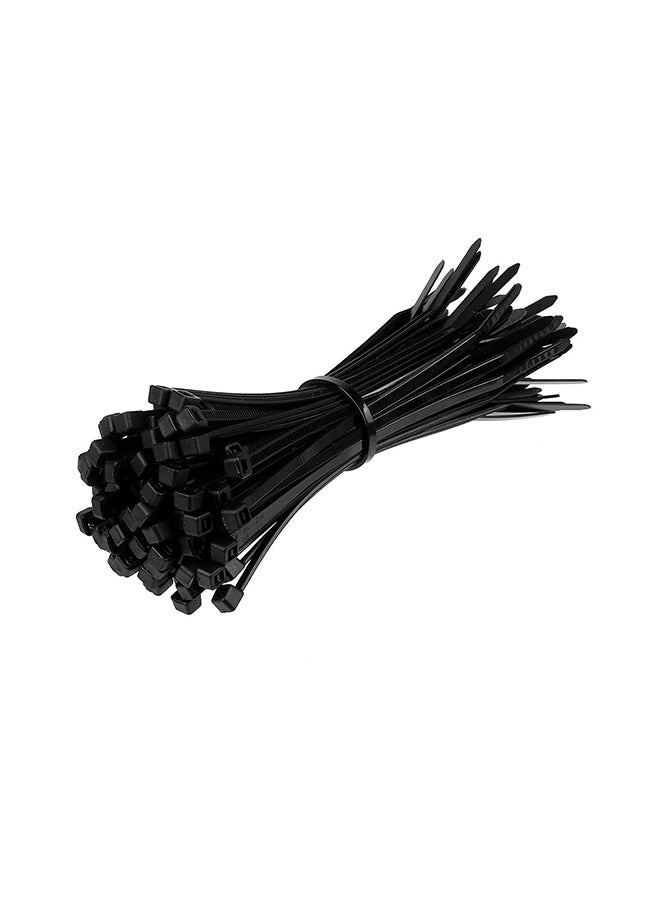 100-Piece Cable Tie Set Black 37cm