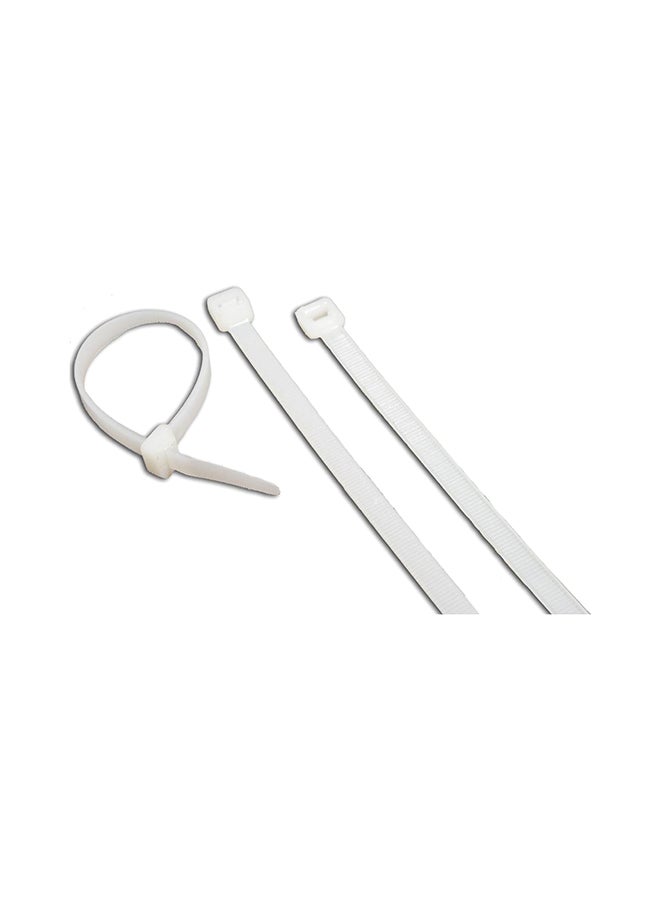 100-Piece Cable Tie Set White 3.5inch - Image 2