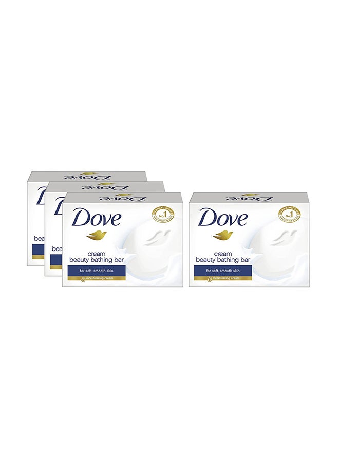 دوف مجموعة صابون الجمال الكريمي للاستحمام من 4 قطع 300جرام