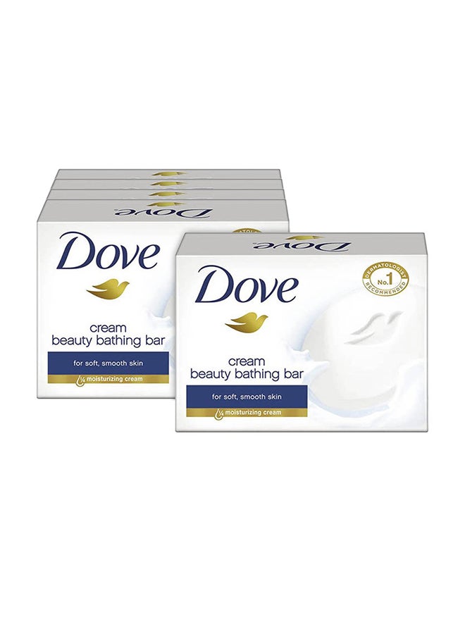 Dove Pack Of 5 Cream Beauty Bathing Soap Bar White 5x75grams - Image 1
