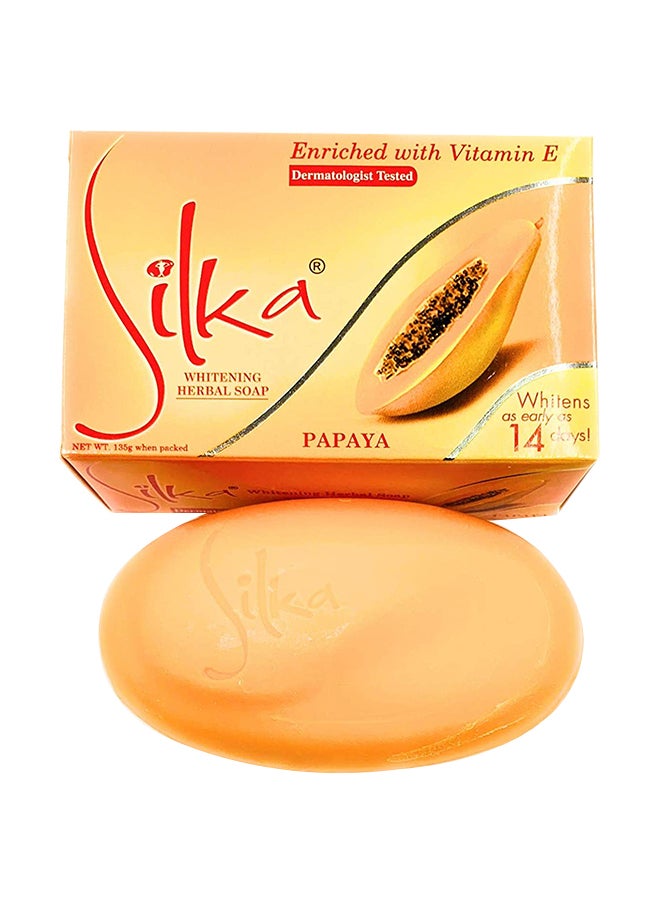 Silka Papaya Skin Whitening Soap 135grams  - Image 1