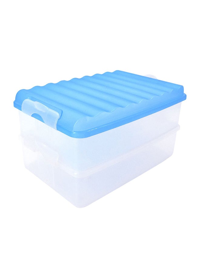 2 Separator Fridge Box White/Blue 17x26x14cm