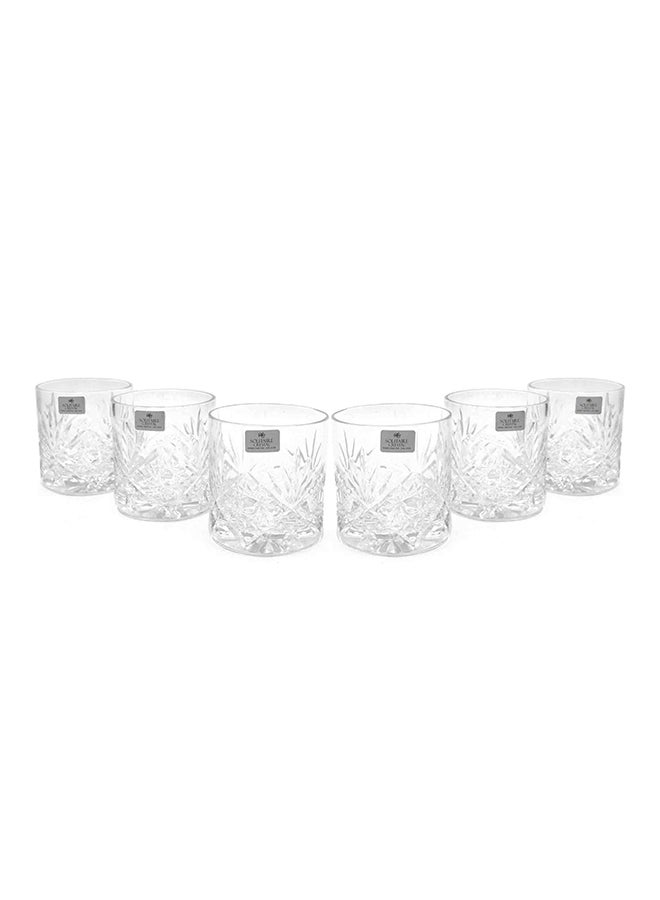 6-Piece Crystal Glass Set Clear 21x28x10cm