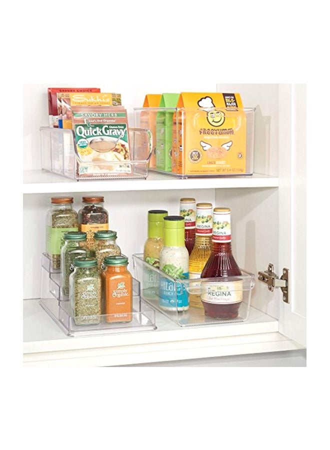 IDesign Plastic Fridge Storage Organizer Bin With Handle Clear 11.5x6x3.5inch - Image 5