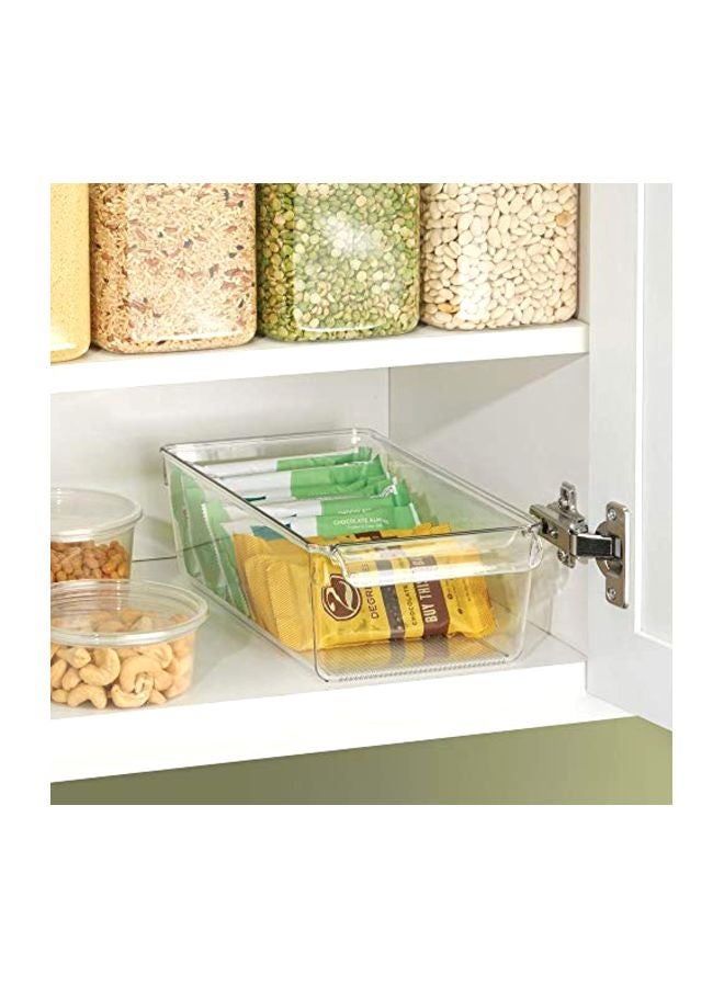 IDesign Plastic Fridge Storage Organizer Bin With Handle Clear 11.5x6x3.5inch - Image 3