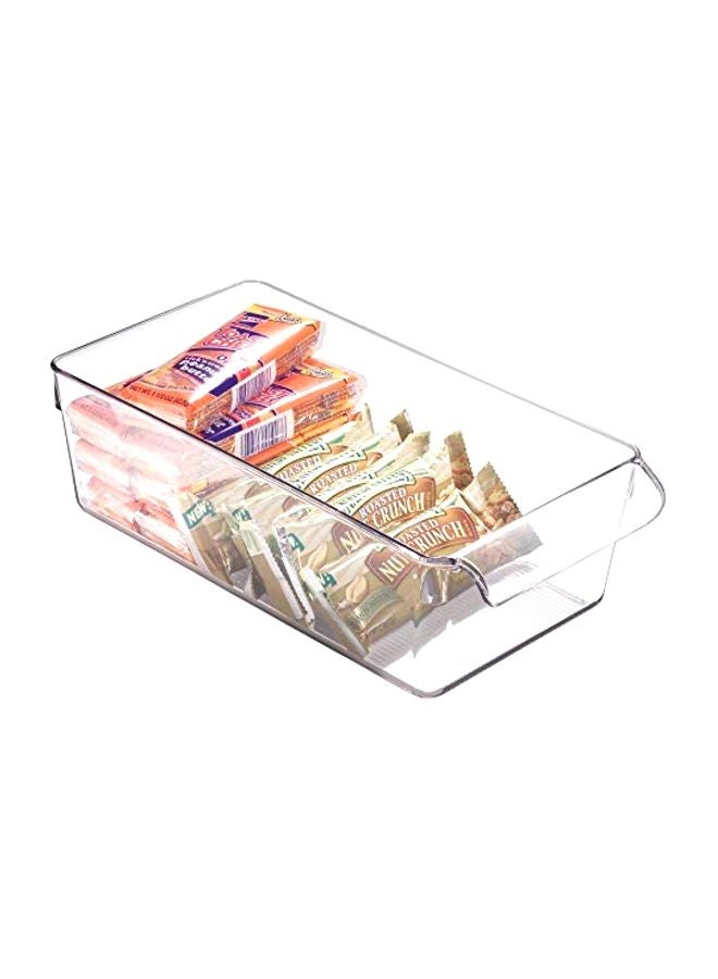 IDesign Plastic Fridge Storage Organizer Bin With Handle Clear 11.5x6x3.5inch - Image 2