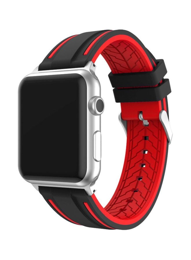 Ozone Replacement Band For Apple Watch 40mm Series 4/38mm 3/2/1 Black/Red - Image 1