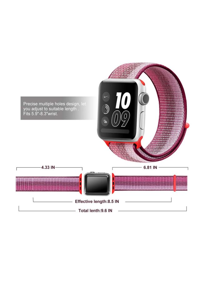 Ozone - Replacement Band For Apple Watch Series 4/3/2/1 40/38 mm Berry - Image 1