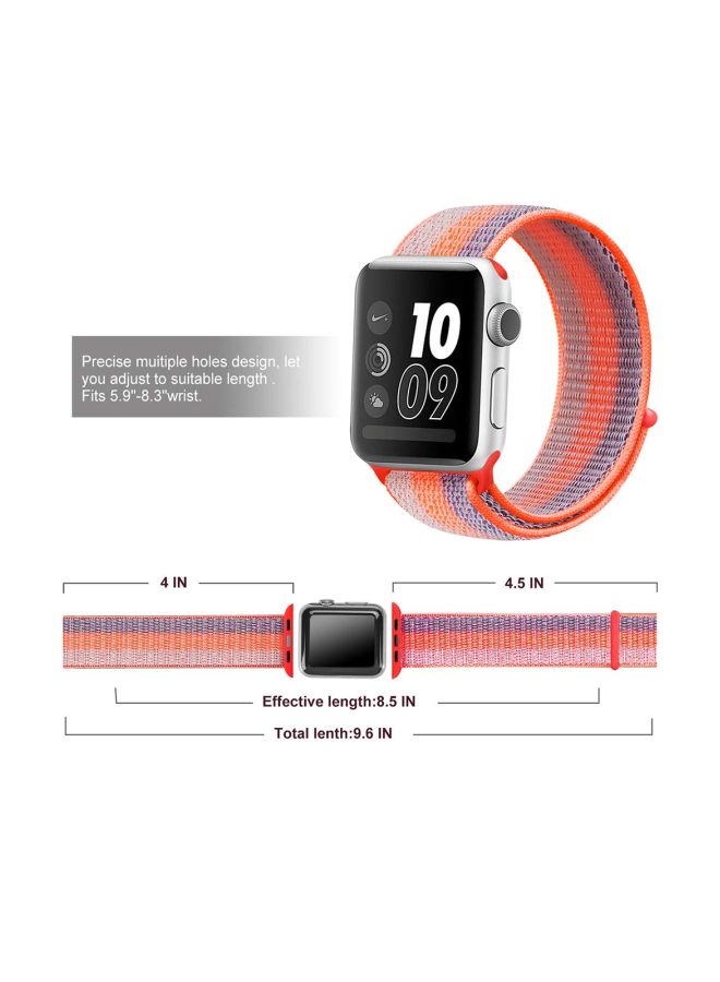 Ozone Replacement Band For Apple Watch Series 4/3/2/1 42/44 mm Orange/Purple - Image 4