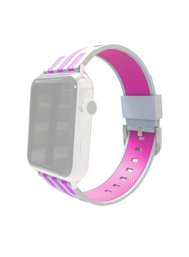 Replacement Band For Apple Watch Series 3/2/1 42mm White/Pink - Image 3