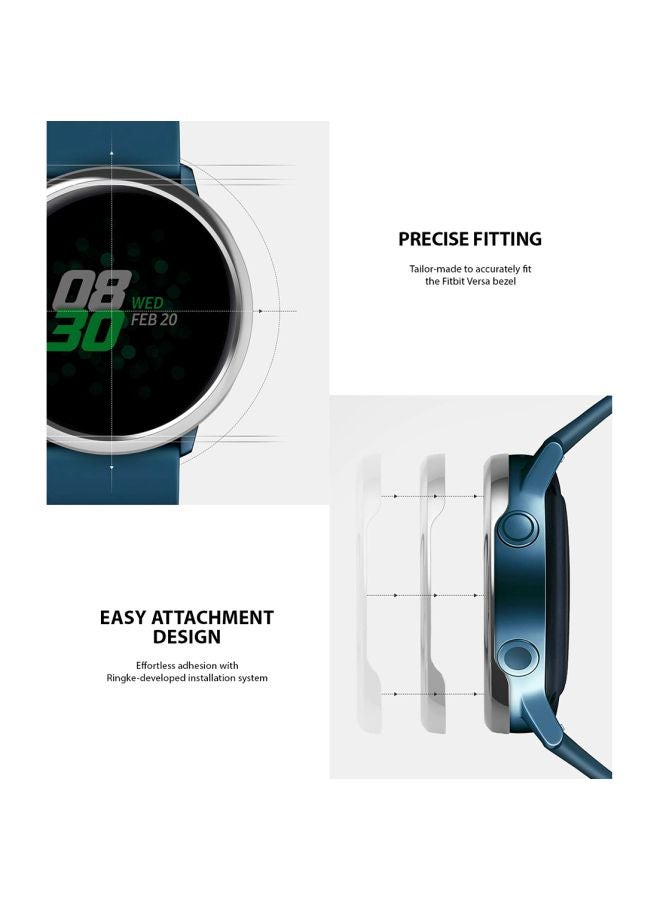 رينجك غطاء حماية حلقي واقٍ لساعة سامسونج جالاكسي أكتيف 1 إصدار (2019) شفاف/فضي - Image 2