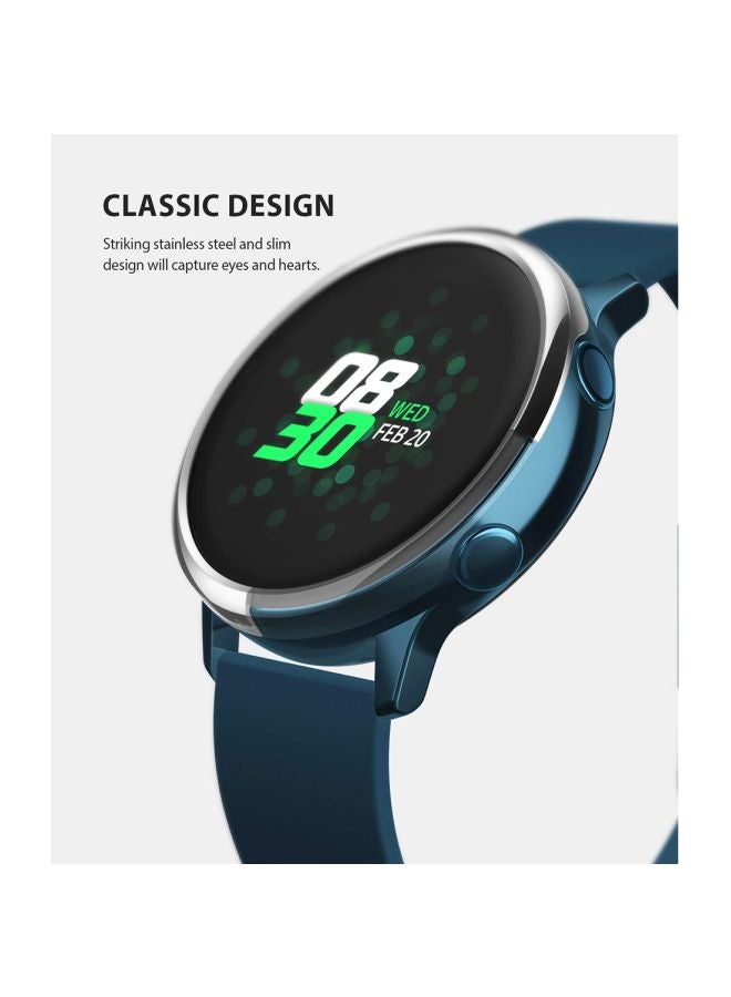 رينجك غطاء حماية حلقي واقٍ لساعة سامسونج جالاكسي أكتيف 1 إصدار (2019) شفاف/فضي - Image 4