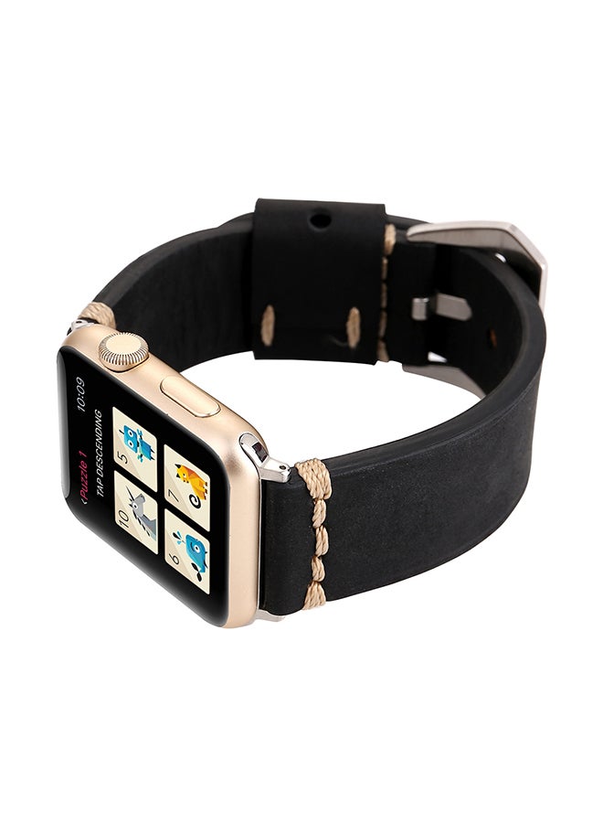 Replacement Band For Apple Watch Series 3/2/1 42mm Black - Image 4