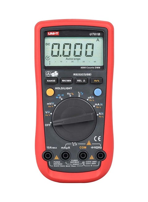 Digital Multimeter High Accuracy Red/Black 180X87X47mm