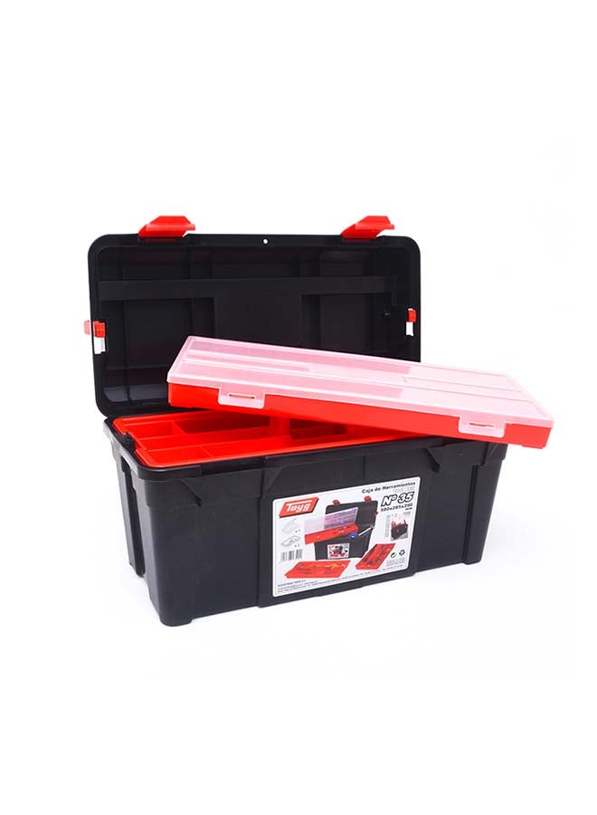 Tayg 23-Inch Heavy Duty Tool Box Red/Black 58X28.5X29cm  - Image 3