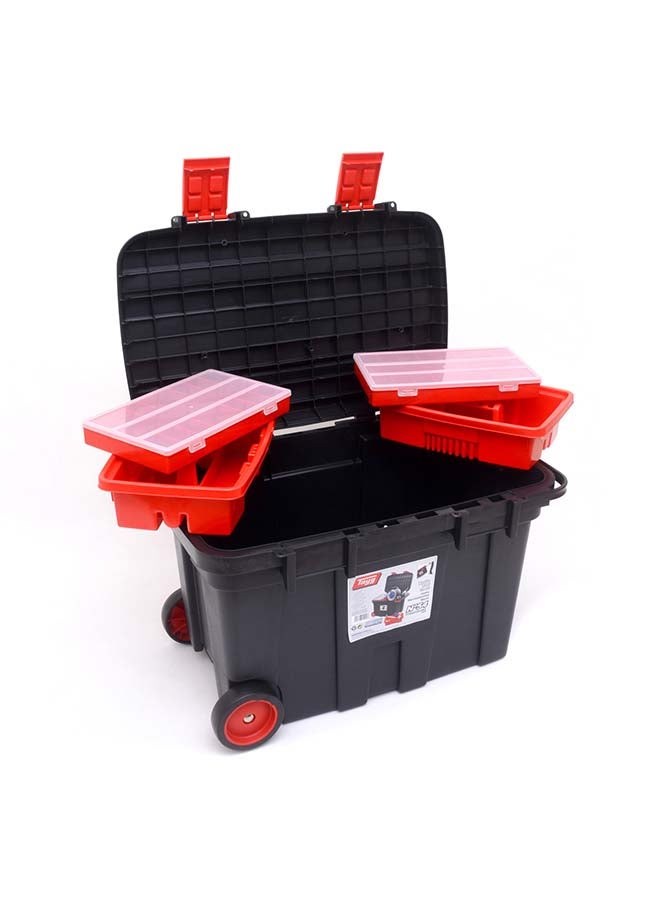Tayg Portable Rolling Tool Box With Telescopic Handle Black/Red 77.5X47.2X49.3cm - Image 3