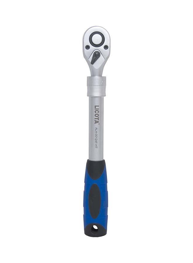 LICOTA - 1/2-Inch Drive Extendable 72-Teeth Ratchet Handle Silver/Blue 30x3x2.7cm - Image 1