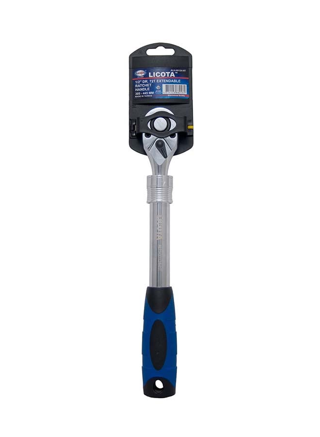 LICOTA - 1/2-Inch Drive Extendable 72-Teeth Ratchet Handle Blue/Silver 30X3X2.7cm - Image 1