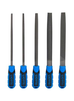 5-Piece Steel File Set Blue/Grey 8inch - v1580394492/N34110706A_1