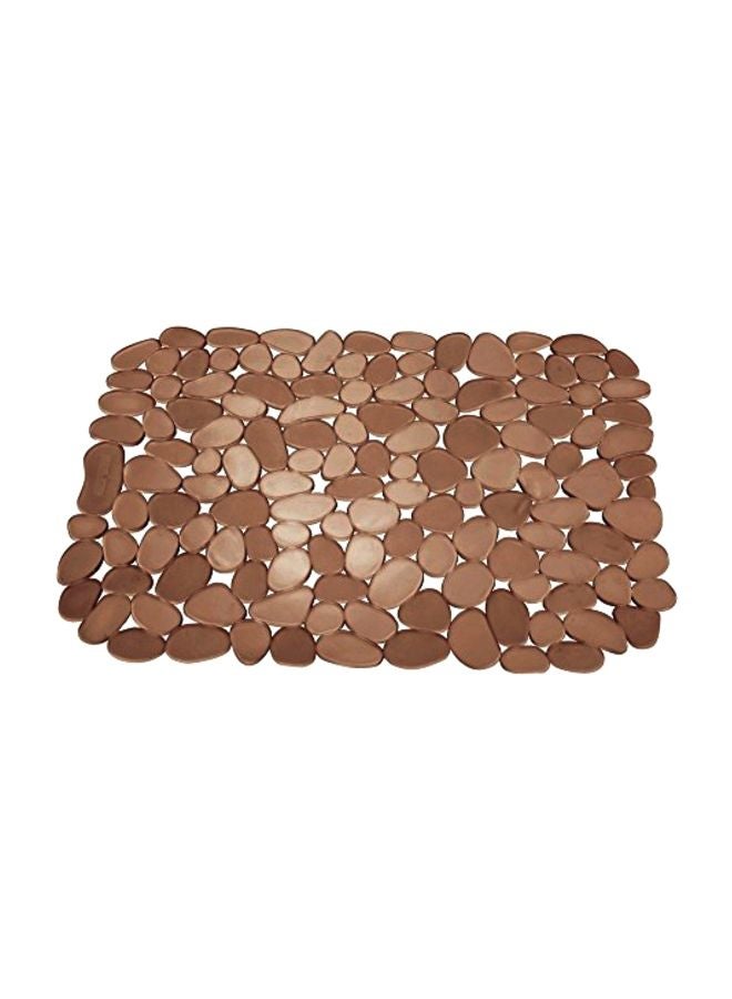 IDesign Pebblz Kitchen Sink Protector Mat Amber 11.75x15.75inch  - Image 1