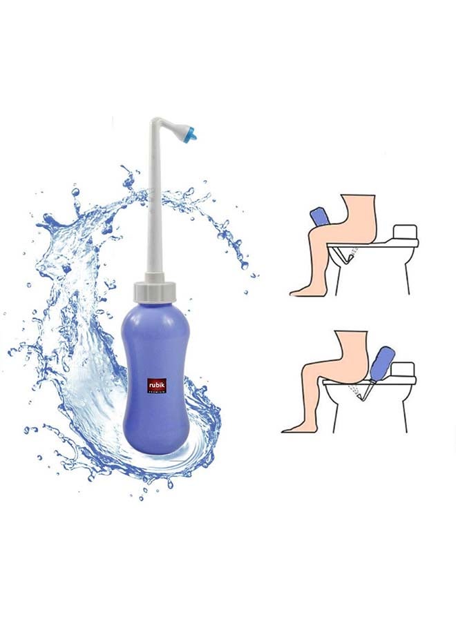 روبيك طقم شطاف محمول وزجاجة للبيديه مناسب للسفر، 3 قطع أزرق فاتح/ أبيض 20x7سم - Image 3