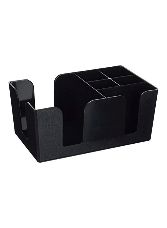Winco 6-Compartment Bar Caddy Black  - Image 1
