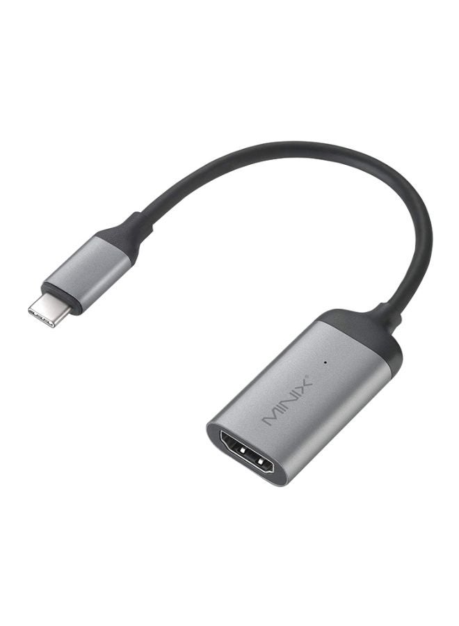 Minix - USB-C Multiport HDMI Adapter For Windows/Mac/Chrome OS Grey/Black - Image 1