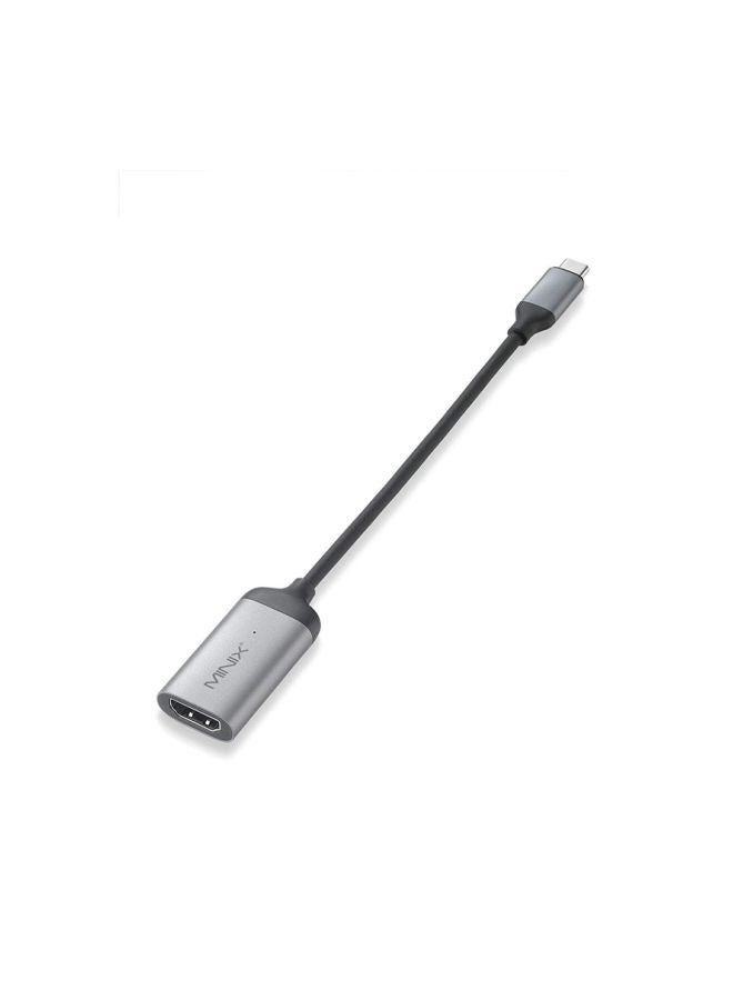 Minix - USB-C Multiport HDMI Adapter For Windows/Mac/Chrome OS Grey/Black - Image 1