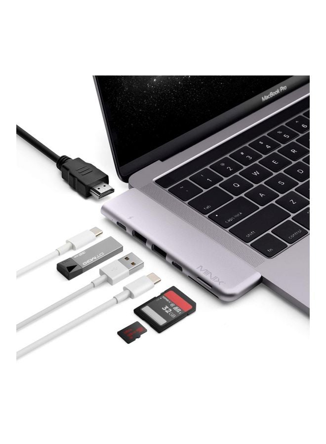 Minix - USB-C Multiport Adapter For Apple MacBook Pro Grey - Image 1