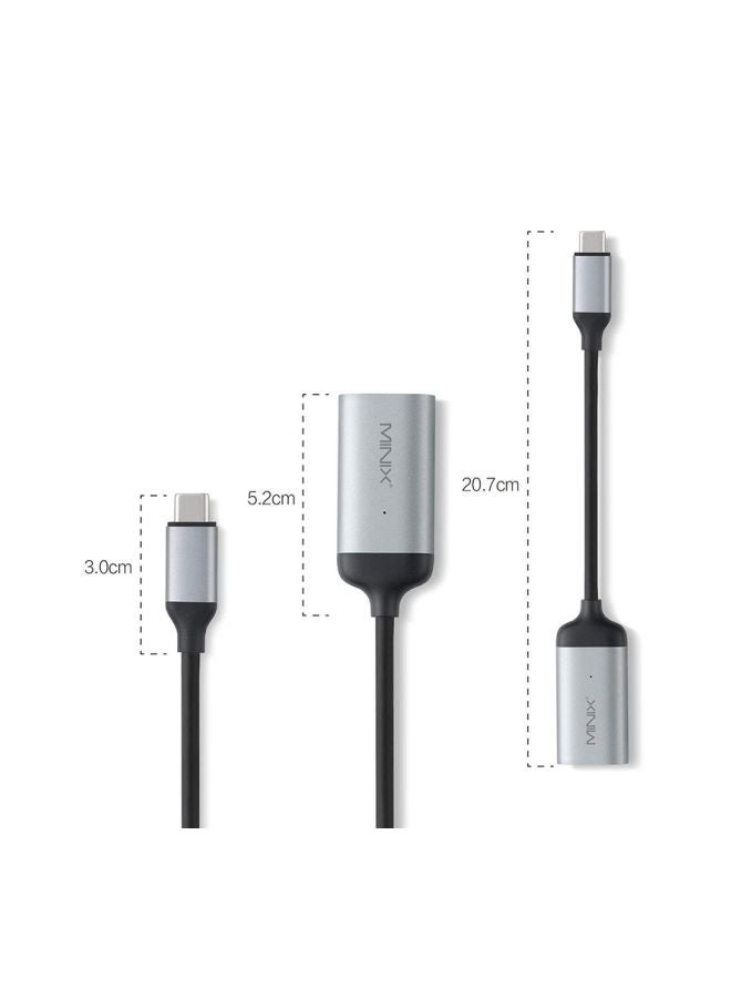 Minix - USB-C Multiport HDMI Adapter For Windows/Mac/Chrome OS Grey/Black - Image 1