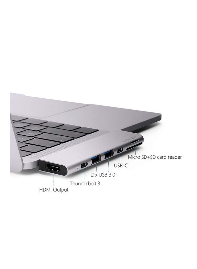 Minix - USB-C Multiport Adapter For Apple MacBook Pro Grey - Image 1