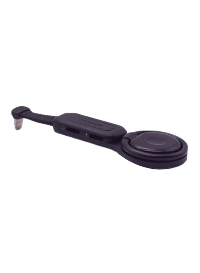 Usams - Dual Lightning Ring Holder Splitter Adapter Black - Image 1
